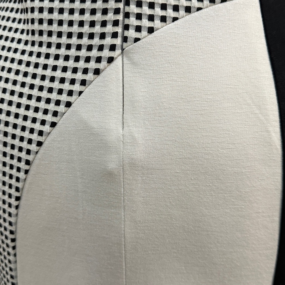 417 Patrizia Luca |NWOT Milano Black & White Colorblock Sheath Dress (size XS-S) - Picture 6 of 13